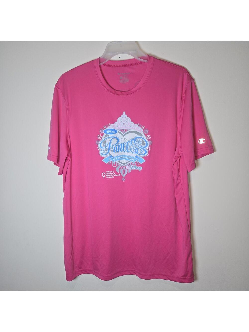 Run Disney Princess Half Marathon 2015 Pink Shirt Women's sz L